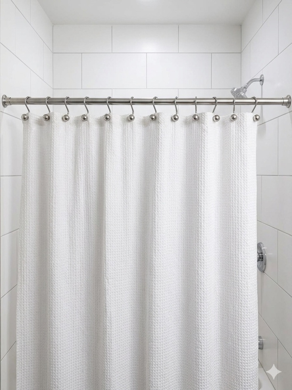 Twelve Nickel Shower Curtain Hooks